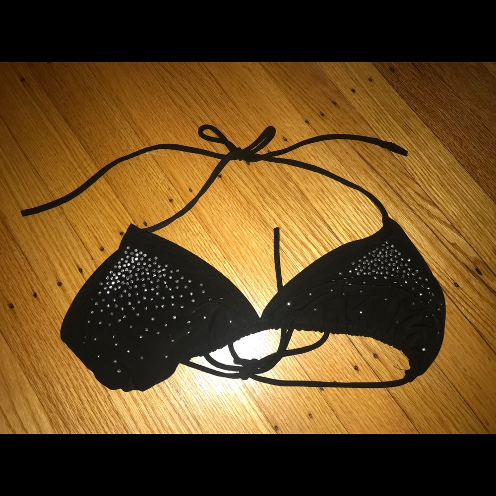 Black sexy bathing suit bikini top